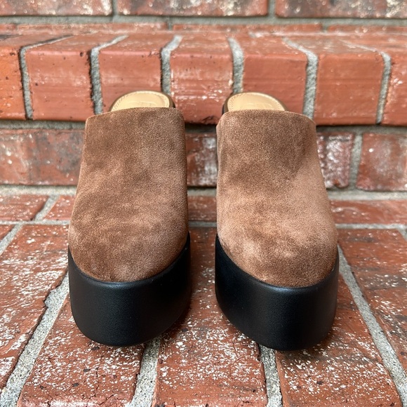 Gianni Bini So Chic Brown Suede Clog Platform Mules Women's Size 7.5 - Picture 2 of 7